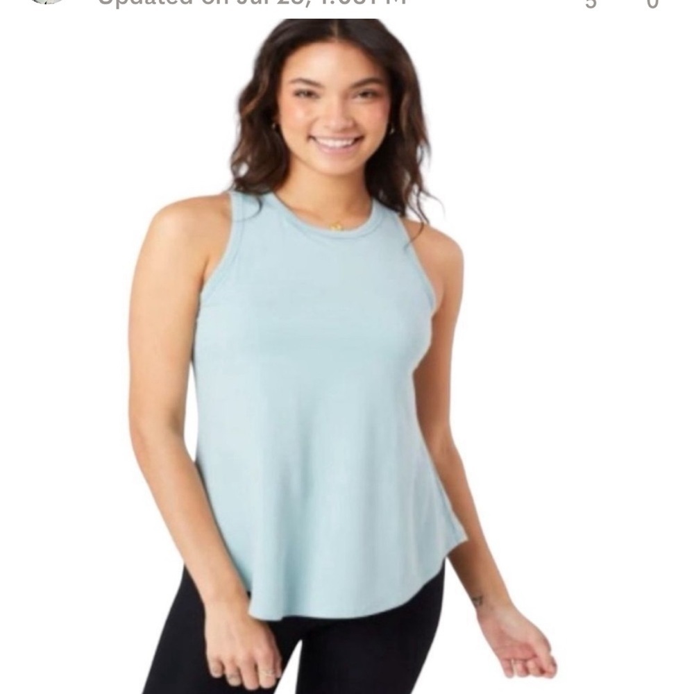 SHEBIRD Women's The Freedom Racerback Bra Tank Top Blue Size 4 (M) - Picture 4 of 9